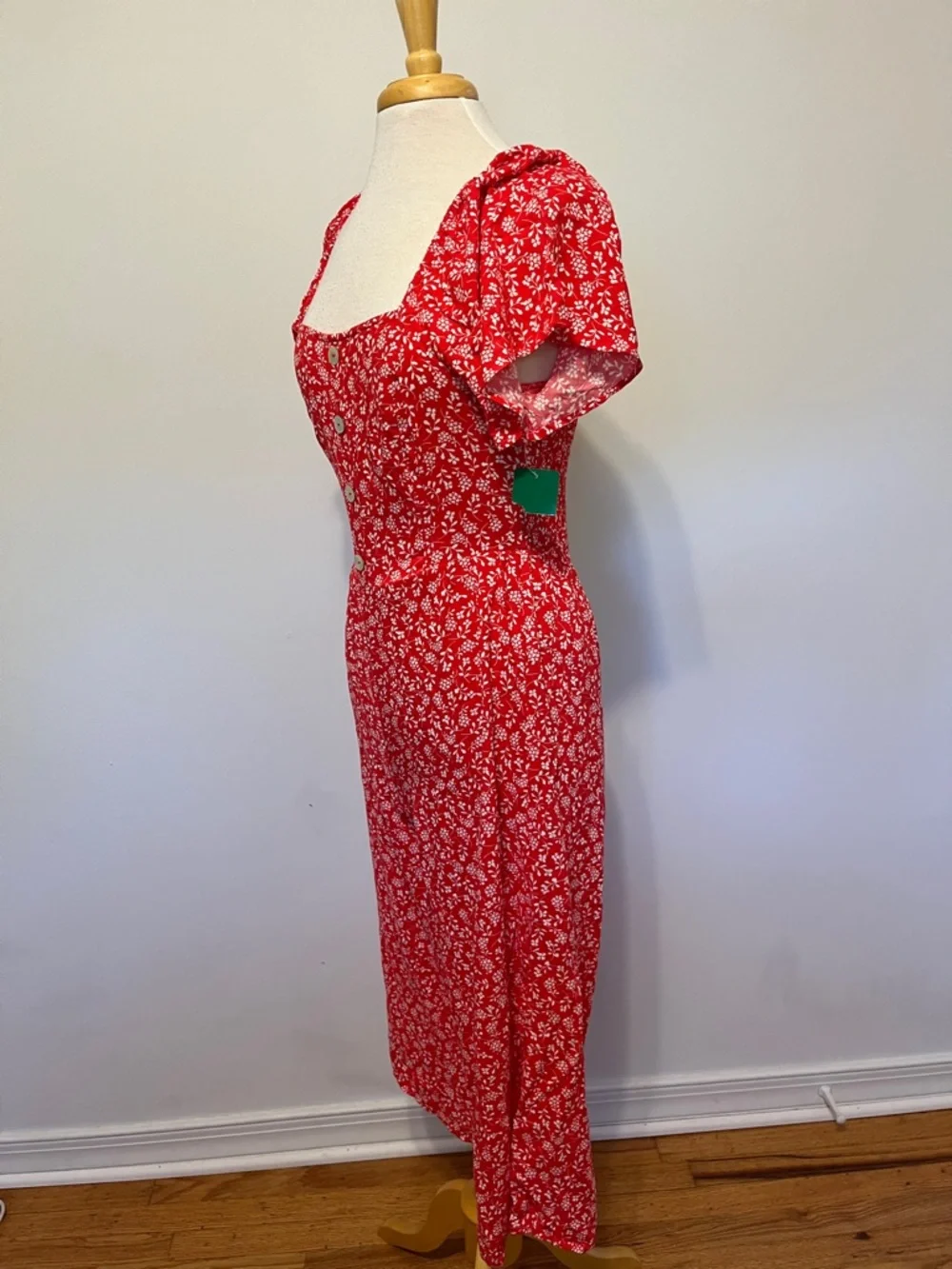 NWT luxology | floral jumpsuit | Small Smocked back - Picture 2 of 14